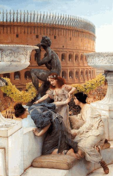 Sir Lawrence Alma-Tadema,OM.RA,RWS The Colosseum oil painting picture